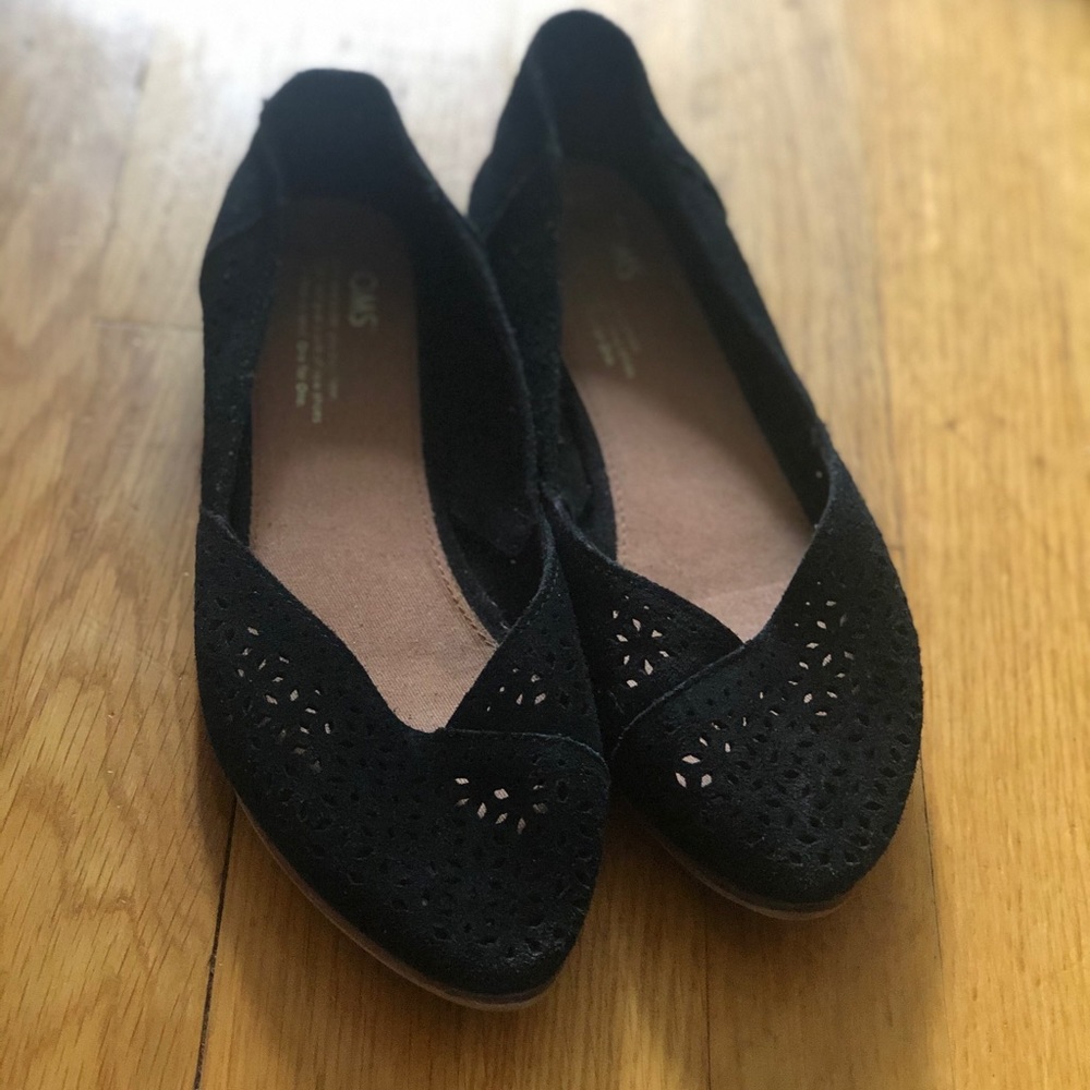 Toms Jutti Flat - Black Suede